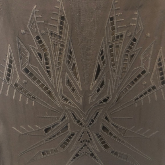 Black IRO silk mesh and embroidery tank top - Picture 5 of 5